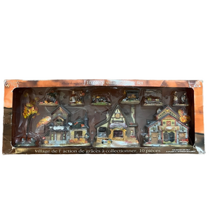 Holiday Time Thanksgiving Village House Set 10 Piece